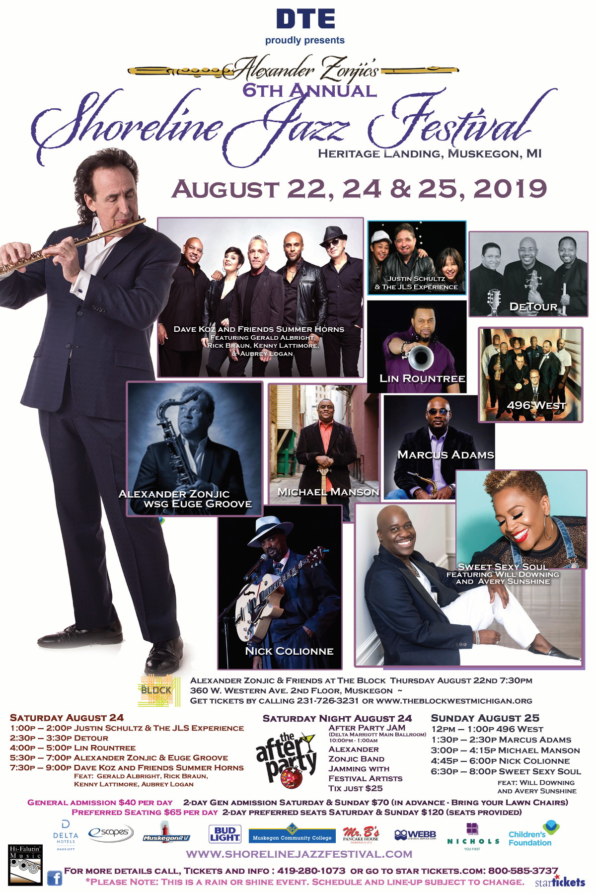 6th Annual Shoreline Jazz Festival coming on August 22, 24 and 25